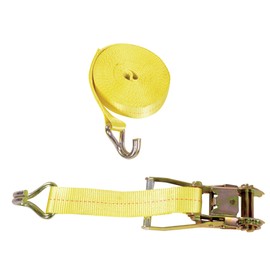 Vestil STRAP-27-RH Polyester Flat Hook Cargo Strapping, 3325 lbs Capacity, 27' Working Length, 2" Width