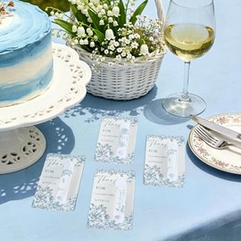 30 Pack Wedding Thank You Gifts Moisturizing Lip Balms in Bulk Bridal Shower Return Gifts Something Blue Floral Flower Retro Theme Baby Shower Party Favors Games Prizes Guests Gifts (Vanilla)