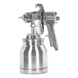 Truper Pistola De Succión Hvhp, Vaso Aluminio 1.8mm, Truper 14087 Color Plateado