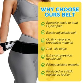 Faja Lumbar para Mujer y Hombre,Soporte Lumbar,Aparato para Dolor de Ciatica,Alivio del Dolor para la Ciática, la Pelvis, el Dolor Lumbar,Faja...     