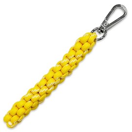 macaroni edge Paracord Braided Colorful Strap, Charm, Carabiner Strap, Bag Charm, Strap, Keys, Lost Prevention, Korean Miscellaneous Goods, yellow