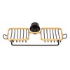 Faucet Storage Shelf Aluminum Plastic Two Containers with Towel Rod
