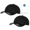 HLKauf Flexfit Unisex Woolly Combed Cap, Baseball Cap, Grey Underside,