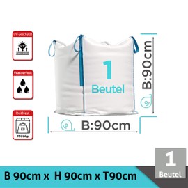 TK THERMALKING Big Bag - Sacks for Rubble, Wood, Garden Waste, Sand - Rubble Bags 90 x 90 x 90 cm, Big Bags Load Capacity 1000 kg (1)