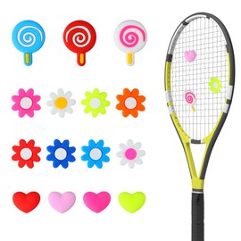 PKRFCJ 15 Pcs Tennis Racket Dampener, Tennis Vibration Dampener, Heart, Flower and Lollipop Racket String Damping Tennises, for Tennises Racquet Supplies