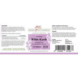 Wild Karde Tablets, 300 mg Active Ingredient, Card Tablets, Premium Quality, Made in Austria, Tablets Instead of Capsules, Vegan