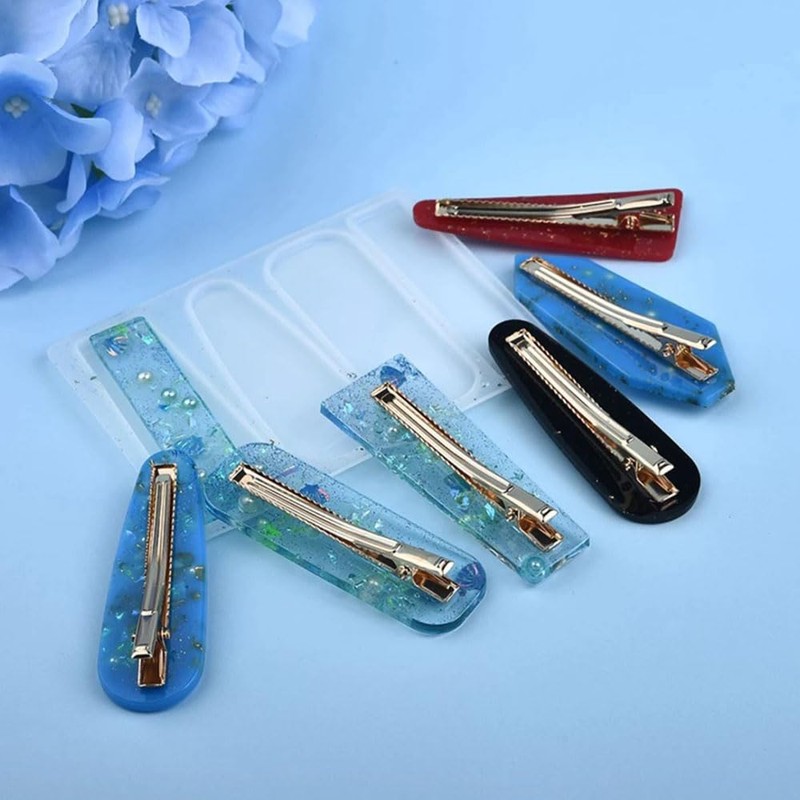 Hair Clip Base, 3 Sizes 30 Pieces, Silver, DIY Hairpin