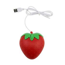 DIGISKYJOY Animal Turtle Shape Wired Mouse for Kids Children Medium Size USB Optical Corded Mice for PC Laptop Computer (Green) (Strawberry(Red))