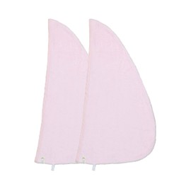 Texere Women's Bamboo Viscose Hair Towel (Tya, Barely Pink/Rose Red 2 PK, U)