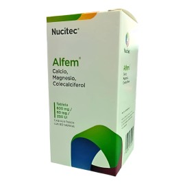 Suplemento Vitaminico Calcio Vitamina D, Alfem Frasco 60 Tab