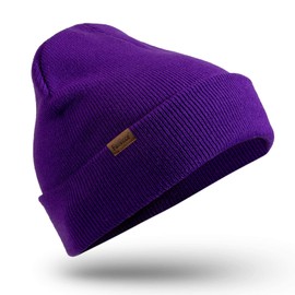 Hat for Men, Women, Winter Thermal Hats, Knitted Hat with Cuffs, Warm Women’s, Men’s Gifts, purple