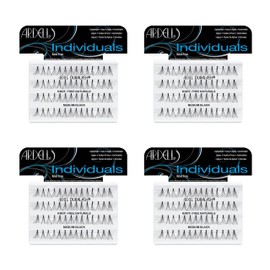 Ardell Duralash Set of 4 Medium Black Knotted Flare Trio Lashes bundled