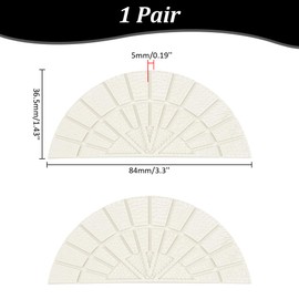 WADORN 2 Pairs Shoe Repair Replacement Rubber Heels, Anti Skid Rubber Shoes Bottoms 5mm Thick Black Repair Sole Pads Replacement for Women's Boots, Men Leather Shoes, White