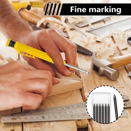 Vlecexs Bleistiftminen für Zimmermannsbleistift 2.8mm, 48 Stück Tischler Bleistift Ersatzminen für Pica Dry Minen, Solide Tieflochmarker Minen für Zimmerei Skizzen Schreiben Architekt Zeichnen