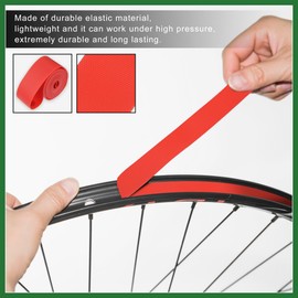 Motoforti 20" Bike Wheel Rim Strip Rim Tape Liner Inner Tube Band PVC Red Pair Long-lasting