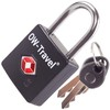 TSA Approved Luggage Locks Padlocks (1 Pack) OW-Travel Suitcase Locks with Keys. Heavy Duty Zinc Alloy Suitcase Padlocks with Key Lock for Luggage, Bag, Case, Backpack, Rucksack, Gym Locker (Black)