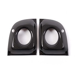 PIUGILH Suitable for Fiat 500 2011 2012 2013 2014 2015 Fog Light Cover, Front Fog Light Decorative Frame for Fiat 500 Car Exterior Accessories (Black)