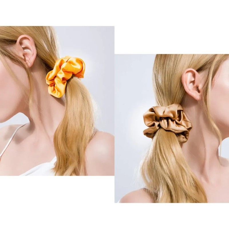 Set 20 Scrunchies Elásticos De Satín Para Cabello