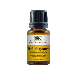 Nirvana Nurture Helichrysum Essential Oil 100% Pure Premium Therapeutic Grade, Undiluted - Aromatherapy Diffuser for Calm and Relaxation, Skin Care, Hair Care