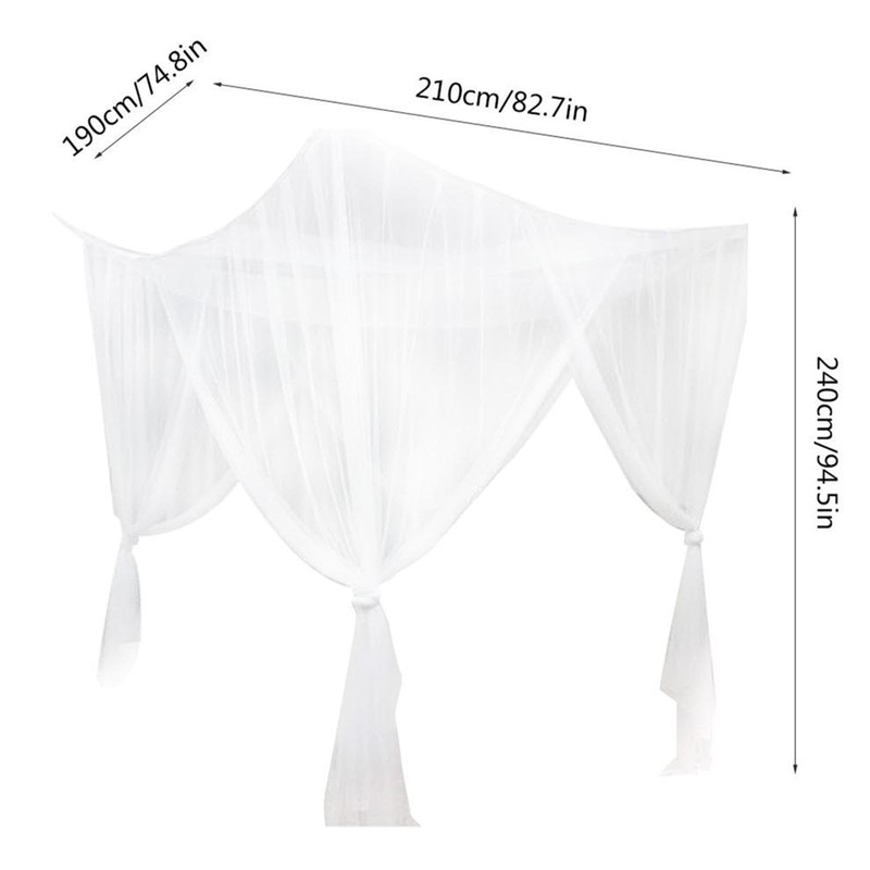 Generic 4 Corner Post Canopy Bed Curtain Bed Drape Hanging