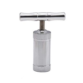 OmeHoin Pollen Press Tool, Type T Pollen Press Tool, Ultimate Pressure Metal Pollen Press Compressor Single Handle for Herbs, Spices, Garlic, Pepper, Salt