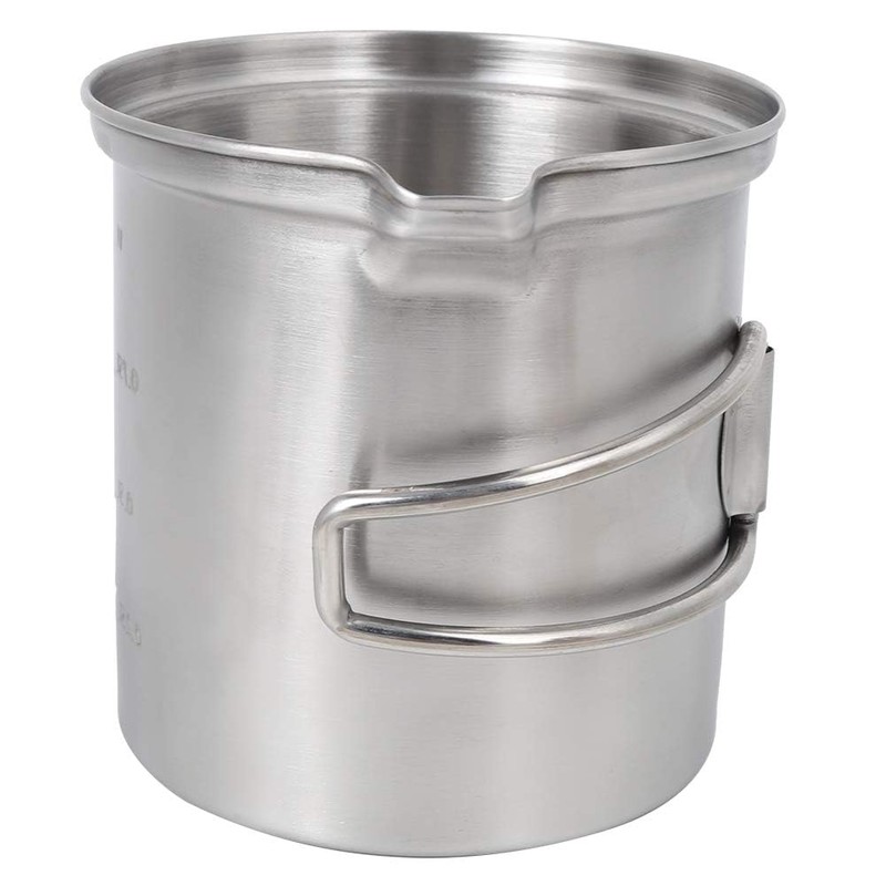 Outdoor Cookware Set, Stainless Steel Camping Pot Lightweight Camp Cookware
