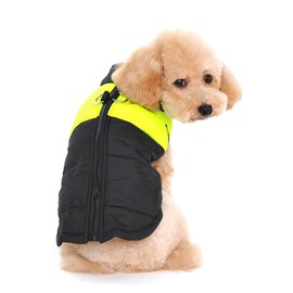 Ectkuee Waterproof Dog Coat Jacket Warm Padded Puffer Pet Dog Puppy Clothes Vest (Green,XL)