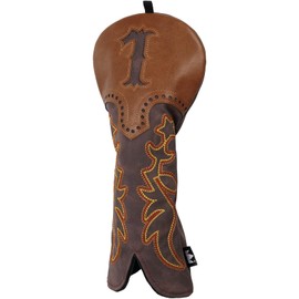Craftsman Golf Cowboy Western Retro Brown Durable Golf Driver Headcover Cover fits up to 460cc Head