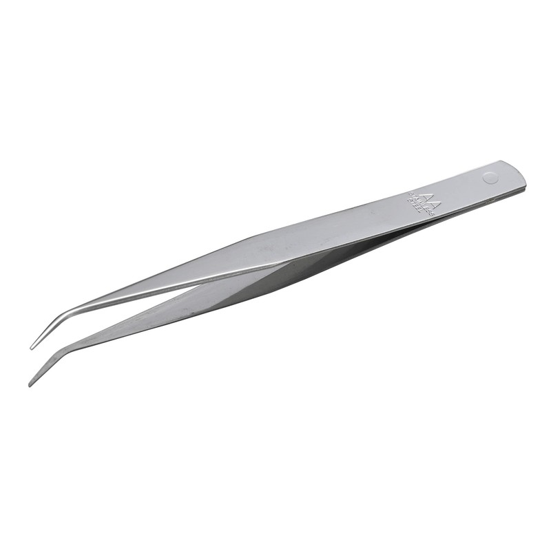 ANEX No.126 Tweezers, Stainless Steel, AA Type, Curved Tip, 4.9