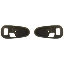 DELPA Left & Right = Inside Door Handles Trim Bezel Brown for Mitsubishi Montero Sport
