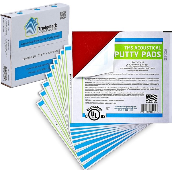 Acoustical Putty Pads - Moldable Soundproofing Pad - Fire Stop