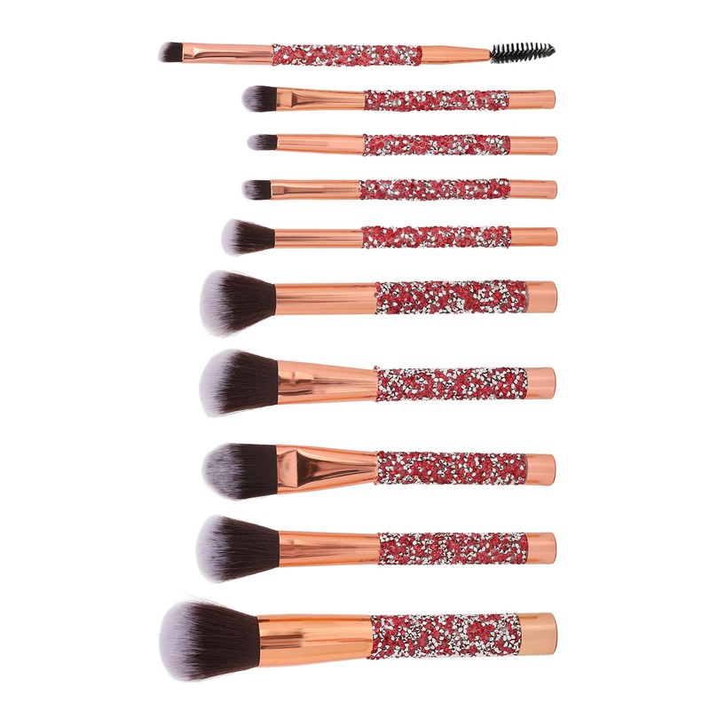 10pcs Makeup Brushes Set Soft Bristles Portable Cosmetics Tool Kits
