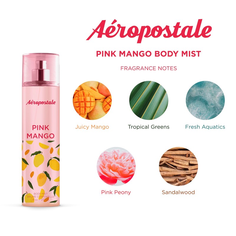 Aeropostale Pink Mango Body Mist, 8 fl. oz.