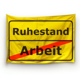 Retirement Flags as Farewell Gift for Retirees/Place Sign Motif/Weatherproof/Eyelets at Top Hem/Outdoor and Indoor Use/100% Polyester (Retirement, S)