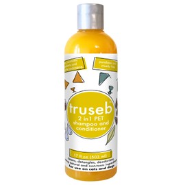 New Dog Shampoo and Conditioner, 2 in 1 Natural Dog and Cat Shampoo for Dry, Itchy Skin, Cleans, Conditions and Moisturizes with Almond Oil, Vitamin E and Shea Butter, No Harsh Soap or Parabens, Made