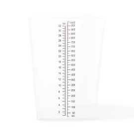 Medline Grad Triangular Intake/Output Containers,32 oz Black