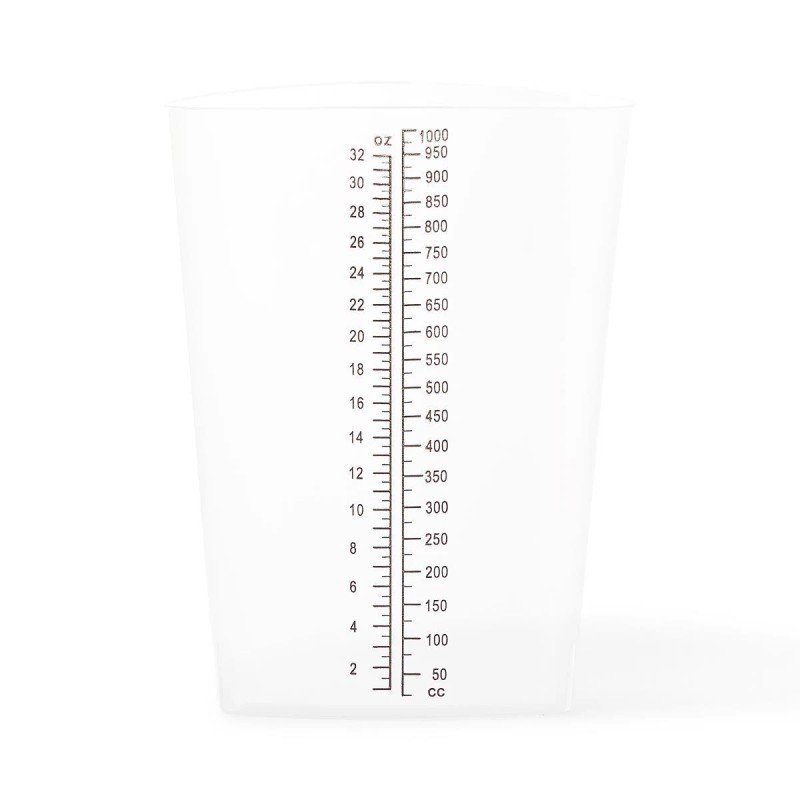 Medline Grad Triangular Intake/Output Containers,32 oz Black