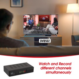 256GB SSD Freeview HD Set Top Receiver Box - August DVB502 - Twin Tuner Freeview HD TV Recorder with 7 Day EPG, HDMI Full HD 1080p, Timeshift Pause and Rewind - Subtitles and Audio Description Service