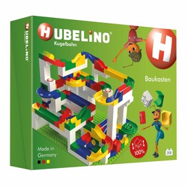 Hubelino Marble Run - 200-Piece Big Building Box - The Original! Made in Germany! - Certified and Award-Winning Marble Run - 100% Duplo Compatible