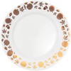 Juvale Plastic Thanksgiving Plates, Copper Foil Leaf Trim, Fall Tableware