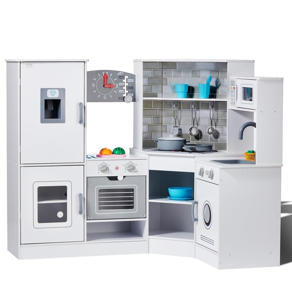 VEVOR Wooden Play Kitchen Toy, Play Kitchen for Kids with