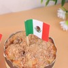 NUOBESTY 100pcs Mexico Flag Mexican Toothpicks Flags Small Toothpick Cocktail