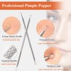 Ezweiji Mitesserentferner Komedonenquetscher Set,Blackhead Remover mit Akne Pickel Pinzette Mitesser
