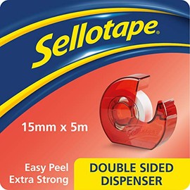 Sellotape SE4275 Double Sided Tape/Dispenser - 15 mm x 5 m