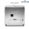 Atrium Funkwecker Analog Quarz ohne Ticken mit Licht und Snooze