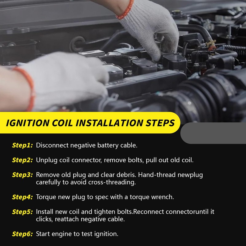 Set of 4 UF549 Ignition Coil Pack & Iridium Spark