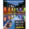 JOFIOS Fence Lights Solar Powered with Remote 12 Pack, Warm