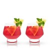 Viski 6448 Raye: Footed Punch Cups, Glass (Lead-Free Crystal), 8