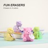 HILAZA 8Pcs Cute Backpack Bear Erasers Desk Pets for Kids,