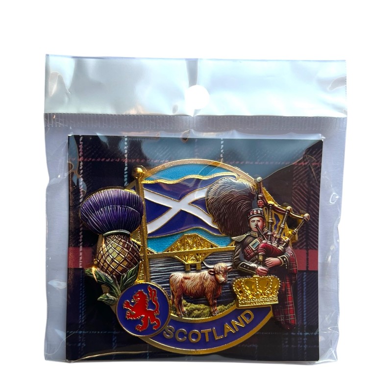 Scotland Magnet - Scottish Heritage Souvenir Magnet - Scotland Flag